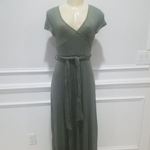 Olive Wrap Dress